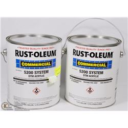 TWO PAILS OF RUST-OLEUM COMMERCIAL 5200 SYSTEM DTM