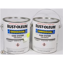 TWO PAILS OF RUST-OLEUM COMMERCIAL 5200 SYSTEM DTM