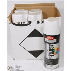 LOT OF 5 CANS OF KRYLON INDUSTRIAL SPRAY PRIMER