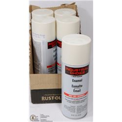 LOT OF 5 INDUSTRIAL CHOICE ENAMEL SPRAY PAINT
