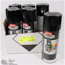 6 CANS OF KRYLON INDUSTRIAL LOCKER SPRAY PAINT