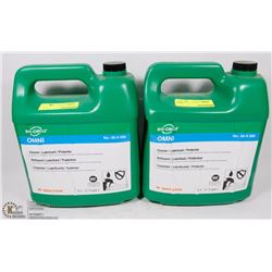 LOT OF 2 OMNI 5L JUGS OF CLEANER, LUBRICANT,