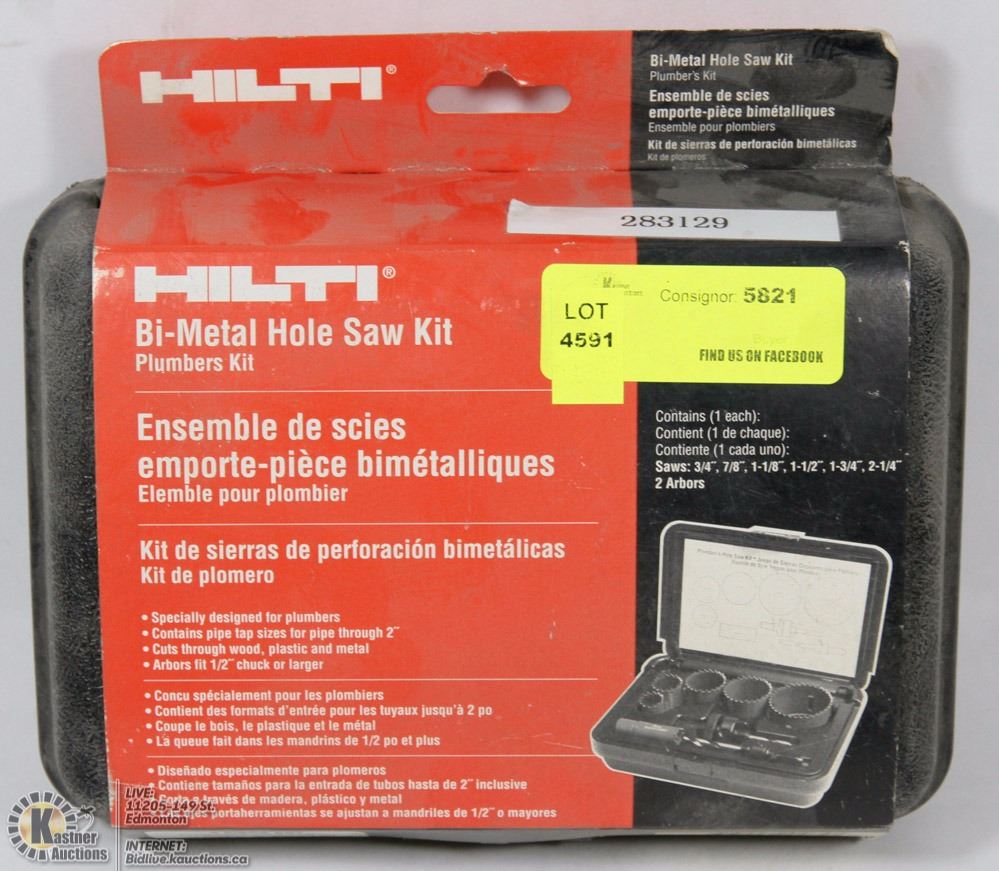 HILTI BIMETAL HOLE SAW KIT