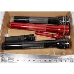 BOX WITH 5 MAG LIGHTS - 3 LARGE 12 INCH &