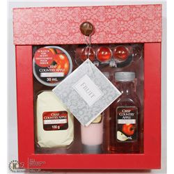 NEW CRISP COUNTRY APPLE 5-PC FRUIT BATH