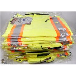 LOT OF 10 HI VIZ WATERPROOF JACKETS SIZE XSMALL
