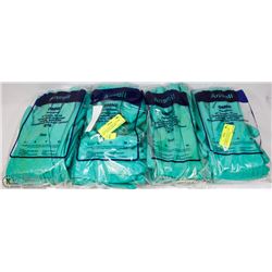 4 BUNDLES OF ANSELL 12" GLOVES