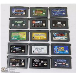 LOT OF 15 GAMEBOY ADVANCE GAMES