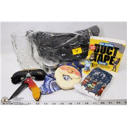 VARIETY BOX WITH NEW LEATHER FANNY PACK & MORE