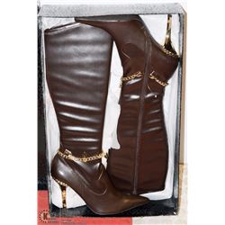 NEW WOMENS TALL STILETTO BABY PHAT BOOTS SIZE 10