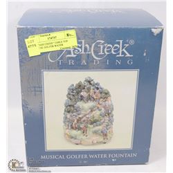 NEW "ASH CREEK" TABLE TOP MUSICAL GOLFER WATER