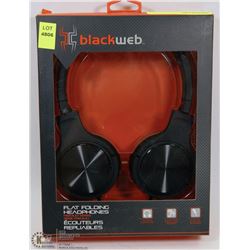 BLACKWEB FLAT FOLDING HEADPHONES