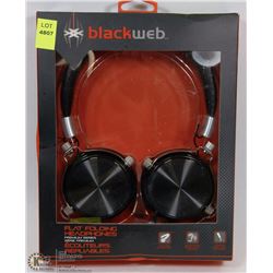 BLACKWEB FLAT FOLDING HEADPHONES