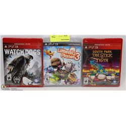 3 PS3 GAMES