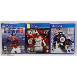 THREE PLAYSTATION 4 GAMES