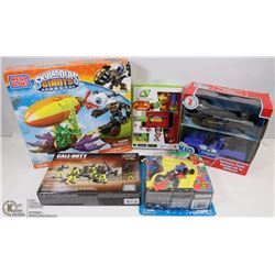 FLAT OF KIDS SEALED TOYS MEGA SKYLANDERS & CALL ON