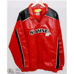 NASCAR RED LEATHERETTE COLLECTORS JACKET SIZE XL