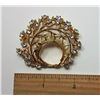 Image 1 : #8 - VINTAGE GOLD TONE & RHINESTONE BROOCH