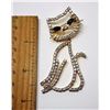 Image 1 : #9 - ARTICULATED CLEAR CRYSTAL & GOLD TONE CAT