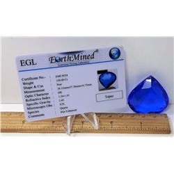 #17 - PEAR SHAPED 150CT BLUE TOPAZ GEMSTONE
