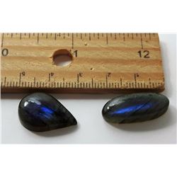 #18 - LOT OF 2 NATURAL LABRADORITE GEMSTONES
