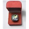 Image 1 : #3 - SILVER TONE SQUARE CUT ABALONE RING