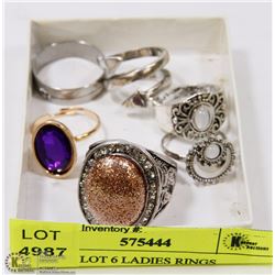 ESTATE LOT 6 LADIES RINGS