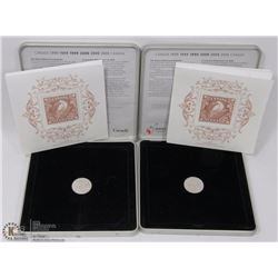 LOT OF TWO CANADA MILLENNIUM STAMP AND COIN SET