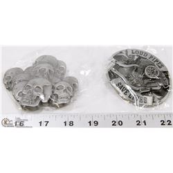 LOT OF TWO BIKER BELT BUCKLES