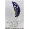 Image 1 : BLUE ART GLASS DOLPHIN