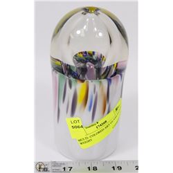 MULTI- COLORED ART GLASS PAPER WEIGHT