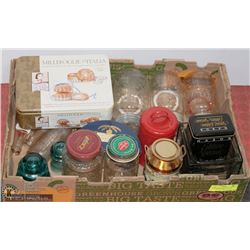 FLAT WITH COLLECTIBLE TINS, BOTTLES AND MORE