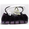 Image 1 : NEW PURPLE SNAKESKIN STYLE METAL RING PURSE