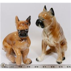 2 VINTAGE BOXER ORNAMENTS