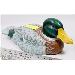 LARGE HANDPAINTED AND CARVED DUCK.