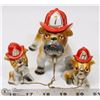 Image 1 : VINTAGE PORCELAIN FIRE BULL DOG AND 2 PUPS ON
