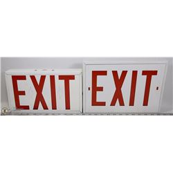 SET OF NEW EXIT SIGNS.