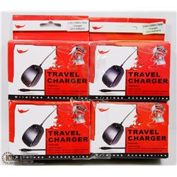 LOT OF 4 UNIVERSAL WIRELESS TRAVEL CHARGERS