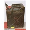 Image 1 : US MILITARY METAL GAS CAN WITH LOCKING LID.