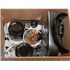 Image 1 : BOX OF KITCHEN MISC INCL ELECTRIC FRYING PAN