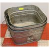 Image 1 : THREE METAL WASH BINS