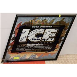 COLD FILTERED ICE DRAFT BUDWEISER MIRROR PICTURE