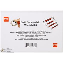 NEW 4PC SKIL SECURE GRIP WRENCH SET