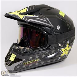 NEW BMX/MOTOCROSS DOT APPROVED ROCKSTAR HELMET