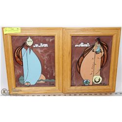 HAND PAINTED GLASS PICTURES, 10” X 12”