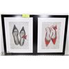 Image 1 : A PAIR OF DECORATIVE SHOE PICTURES 13” X 17”