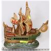 Image 1 : VINTAGE CERAMIC TABLE LAMP SHAPE OF A SHIP 15”