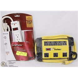 A PAIR OF POWER STRIPS BELKIN SURGE MASTER
