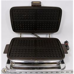 VINTAGE STAINLESS STEEL TOASTESS WAFFLE MAKER