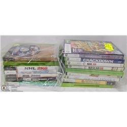 LOT OF 10 XBOX 360 GAMES AND 8 XBOX GAMES